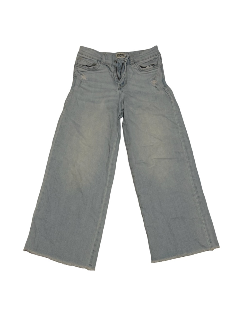 OshKosh B’gosh Light Wash Wide Leg Cropped Jeans Girls Size 7A